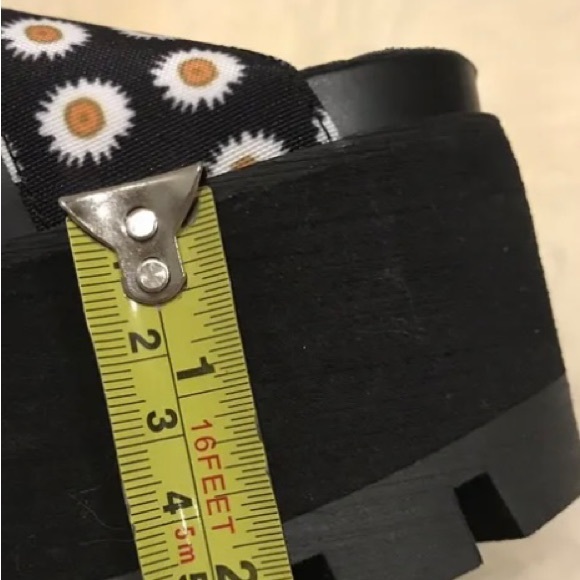 YRU daisy platform slides Retro ~90s ~Y2K ~Grunge era ~It Girl ~Heavier weight - Picture 3 of 8